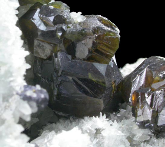 Sphalerite on Quartz from Deveti Septemvri Mine, Madan District, Rhodope Mountains, Bulgaria