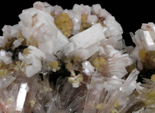 Hemimorphite, Mimetite, Calcite from Santa Eulalia District, Aquiles Serdn, Chihuahua, Mexico