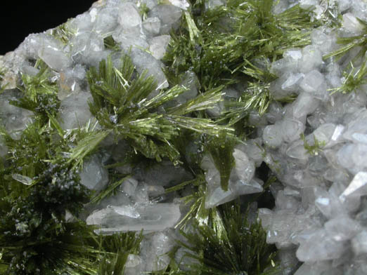 Epidote on Quartz from Barranc de les Collades, Casterner de les Olles, Tremp, Spain