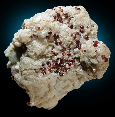 Spessartite Garnet and Beryl in Albite from Strickland Quarry, Collins Hill, Portland, Middlesex County, Connecticut