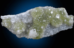 Apophyllite over hemispherical Fluorite from 	Mahoda, Maharashtra, India