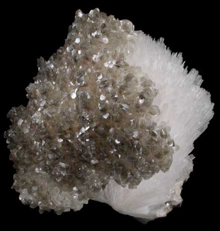 Scolecite with Calcite from Nashik District, Maharashtra, India