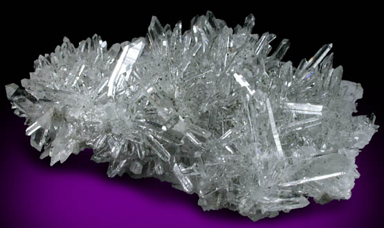 Quartz (Japan Law Twin) with Clinochlore from Krushev Dol Mine, Madan District, Rhodope Mountains, Bulgaria