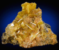 Wulfenite with Mimetite on Willemite from Sierra de Los Lamentos, Chihuahua, Mexico