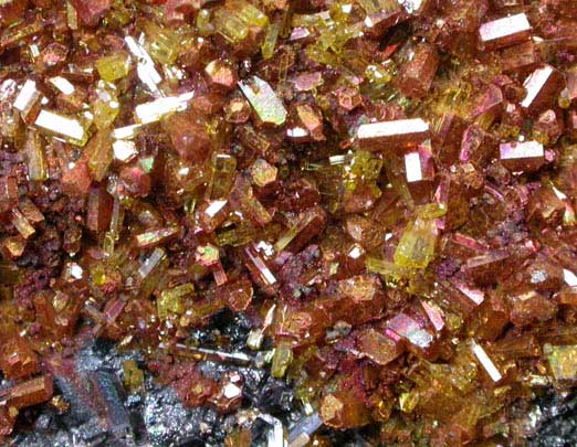 Mimetite on Cesarolite from Guatomo Mine, near Tham Thalu, south of Hat Yai, Yala Province, Thailand