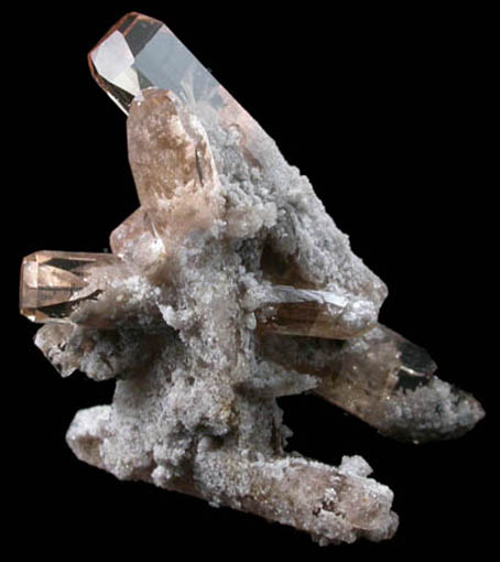 Topaz with rhyolite inclusions from Topaz Mountain, Thomas Range, Thomas Range, Juab County, Utah