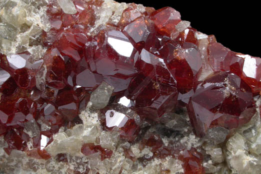 Spessartine Garnet with Diopside from Skardu District, Gilgit-Baltistan, Pakistan