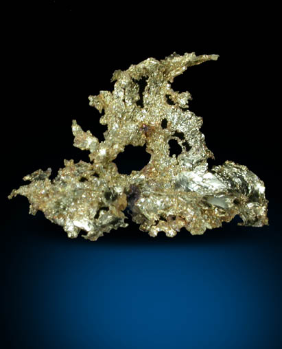 Gold (crystallized leaf) from Colorado Quartz Mine, Mariposa County, California