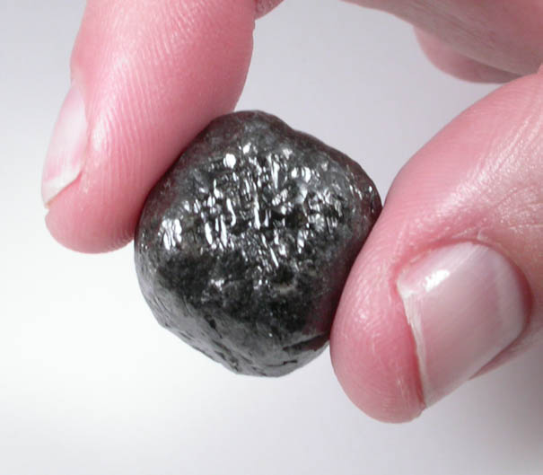 Diamond (71.64 carat dark-gray cubic crystal) from Botswana