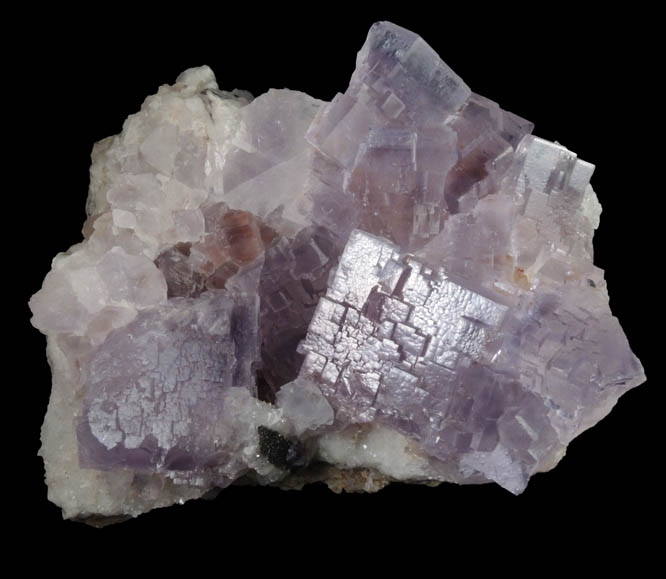 Fluorite on Quartz from Geoda del Reguerin, La Viesca, La Collada, Siero, Asturias, Spain