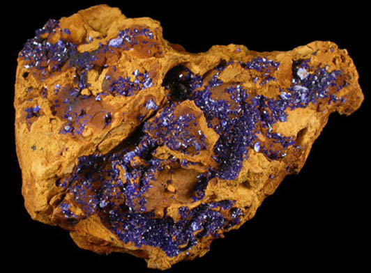 Azurite from Indiana-Arizona Mine, 0.8 km NW of Waterman Peak, Waterman District, Pima County, Arizona