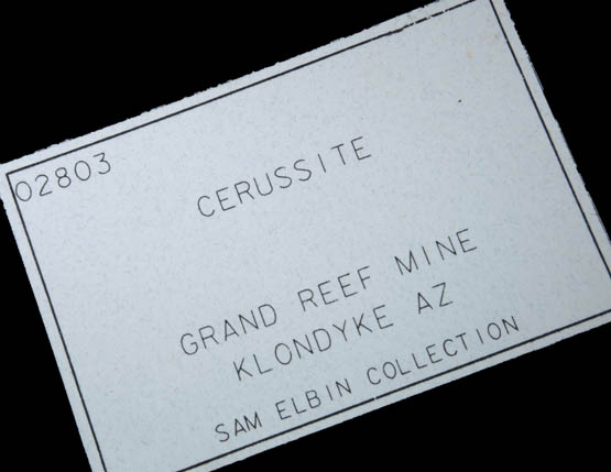 Cerussite on Quartz from Grand Reef Mine, Aravaipa District, Graham County, Arizona