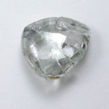 Diamond (1.02 carat gray macle, twinned crystal) from Majhgawan Pipe, near Panna, Madhya Pradesh, India