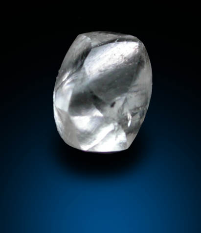 Diamond (0.16 carat cuttable pale-yellow elongated tetrahexahedral crystal) from Damtshaa Mine, near Orapa, Botswana