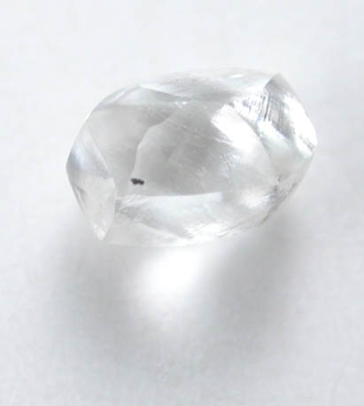 Diamond (0.16 carat cuttable pale-yellow elongated tetrahexahedral crystal) from Damtshaa Mine, near Orapa, Botswana