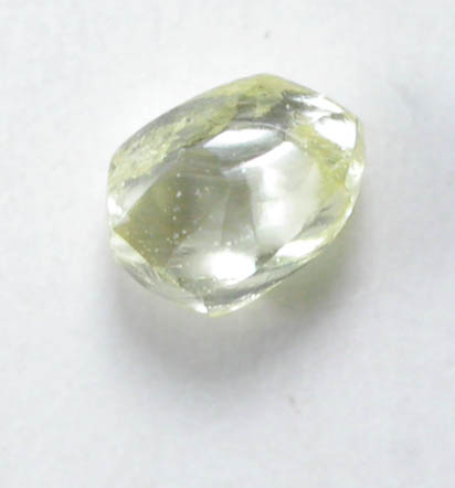 Diamond (0.11 carat cuttable fancy-yellow dodecahedral crystal) from Damtshaa Mine, near Orapa, Botswana