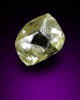 Diamond (0.13 carat cuttable fancy-yellow dodecahedral crystal) from Damtshaa Mine, near Orapa, Botswana