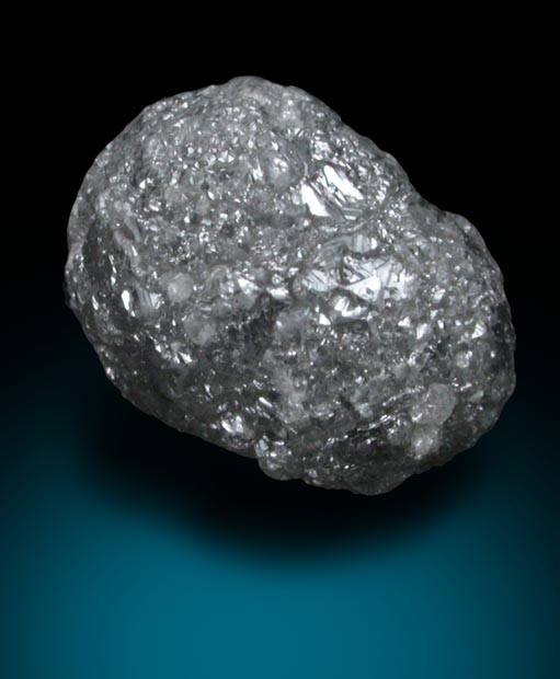 Diamond (2.98 carat gray intergrown spherical Ballas crystals) from Paraguassu River District, Bahia, Brazil