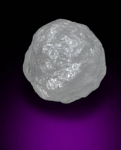 Diamond (2 carat gray irregular Ballas crystal) from Paraguassu River District, Bahia, Brazil