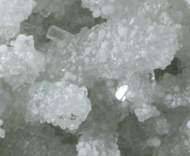 Apophyllite on Prehnite pseudomorphs after Laumontite from Mumbai (Bombay) District, Maharashtra, India