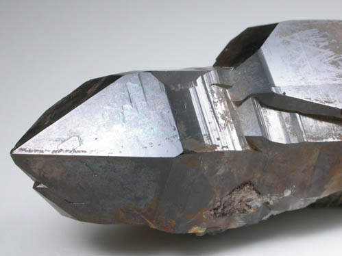 Quartz var. Smoky Quartz (Dauphin-law twin) from Piz Gendusas, Strem Valley, Tujetsch, Grischun, Switzerland