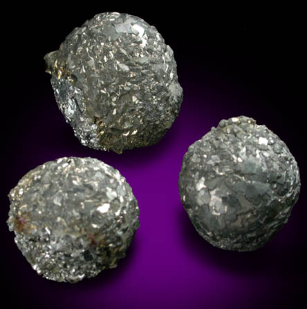 Pyrite (spherical formations) from Lockesburg, Sevier County, Arkansas