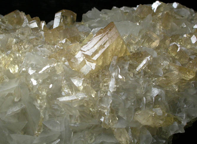 Barite on Calcite from Meikle Mine, Elko County, Nevada