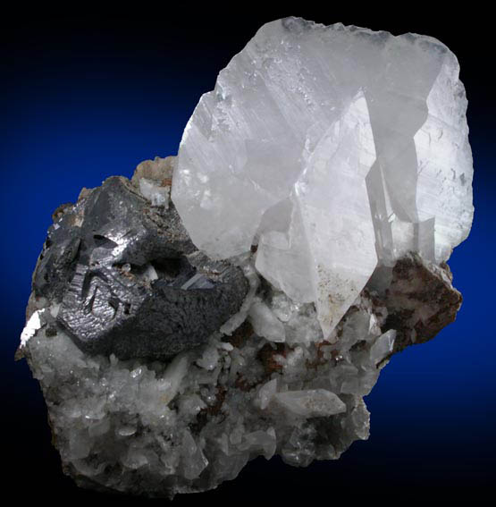 Calcite with Galena and Quartz from Dalnegorsk, Primorskiy Kray, Russia
