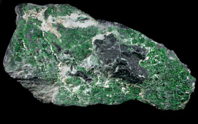 Uvarovite Garnet on Magnesiochromite from Saranovskoye Mine, Sarany, Permskaya Oblast', Ural Mountains, Russia (Type Locality for Uvarovite)