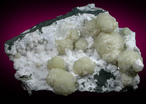 Gyrolite on Quartz with Apophyllite from Mumbai (Bombay) District, Maharashtra, India