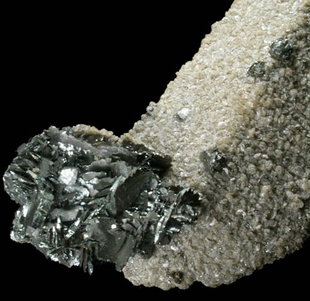 Arsenopyrite and Siderite on Quartz from Panasqueira Mine, Barroca Grande, 21 km. west of Fundao, Castelo Branco, Portugal