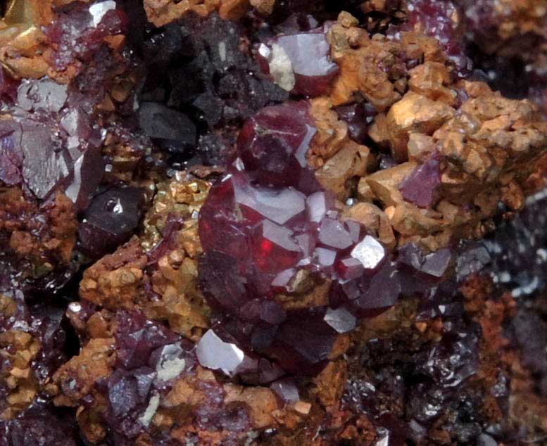 Cuprite on Copper from Mina Mantos de Cuba, Inca de Oro, Chaaral Province, Atacama, Chile