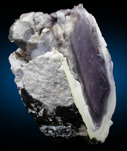 Fluorite with Opal var. Hyalite from Thomas Range, Juab County, Utah