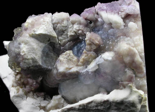 Fluorite with Opal var. Hyalite from Thomas Range, Juab County, Utah