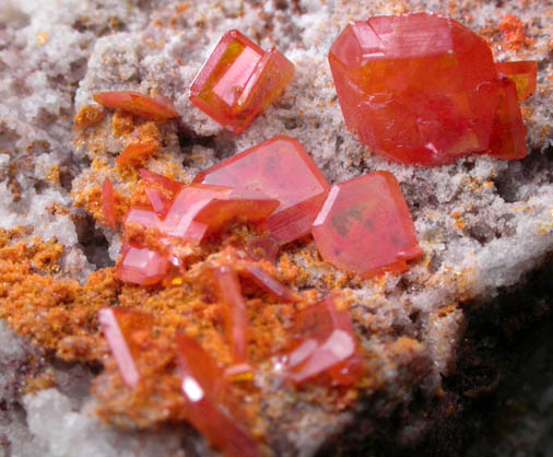 Wulfenite and Mimetite from Red Cloud Mine, Silver District, La Paz County, Arizona