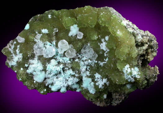 Aurichalcite, Calcite, Smithsonite from 79 Mine, Banner District, near Hayden, Gila County, Arizona