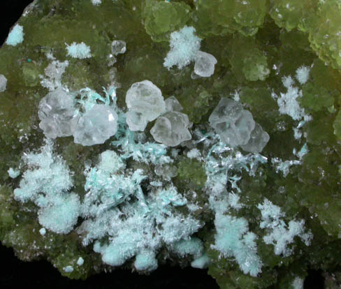 Aurichalcite, Calcite, Smithsonite from 79 Mine, Banner District, near Hayden, Gila County, Arizona