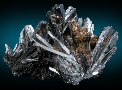 Stibnite with Quartz from Baia Sprie (Felsbnya), Maramures, Romania