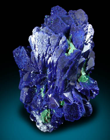 Azurite with Malachite from Morenci Mine, Clifton District, Greenlee County, Arizona