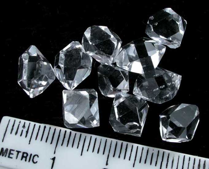 Quartz var. Herkimer Diamonds (10 A-quality crystals) from Middleville, Herkimer County, New York