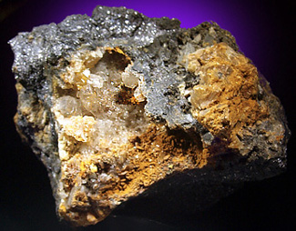 Anglesite in Galena from Monteponi Mine, Iglesias, Sardinia, Italy