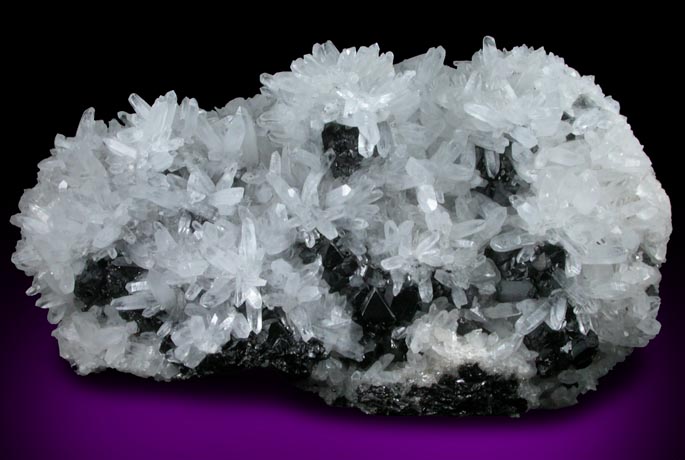 Quartz over Sphalerite from Huaron District, Cerro de Pasco Province, Pasco Department, Peru