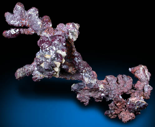 Cuprite on Copper from Ray Mine, Mineral Creek District, Pinal County, Arizona