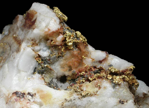 Gold in Quartz from Mother Lode District, Tuolumne County, California