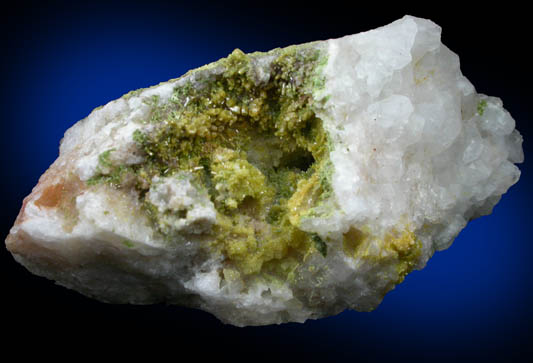 Pyromorphite and Cerussite on Quartz from Luganure Lode, Shallow Adit, Camaderry, County Wicklow, Ireland