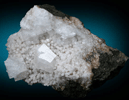 Chabazite and Thomsonite over Calcite from Craigs Quarry, Ballymena, County Antrim, Northern Ireland