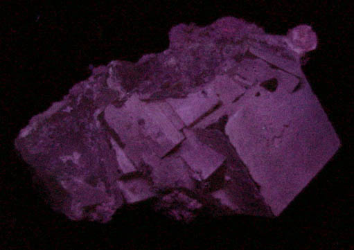 Fluorite with Hemimorphite coating from Coldstones Quarry, Sun Vein, Pateley Bridge District, North Yorkshire, England