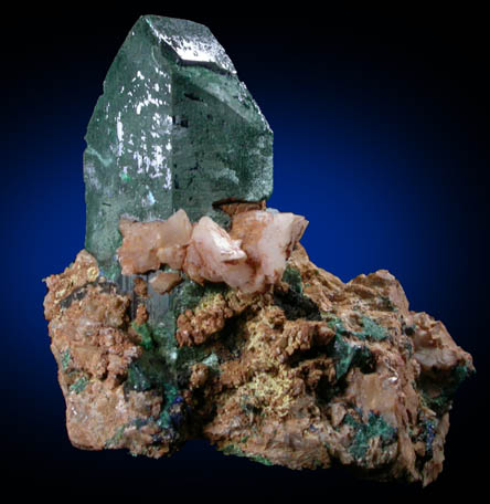 Malachite pseudomorph after Azurite from Touissit Mine, 21 km SSE of Oujda, Jerada Province, Oriental, Morocco