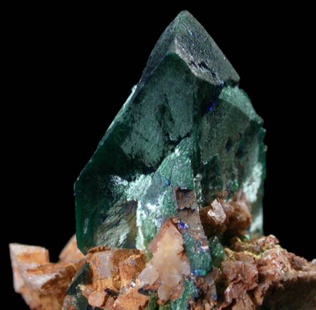 Malachite pseudomorph after Azurite from Touissit Mine, 21 km SSE of Oujda, Jerada Province, Oriental, Morocco