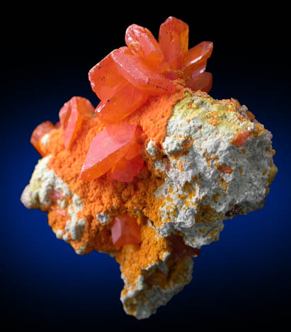 Wulfenite and Mimetite from Mammoth Mine, Tiger District, Pinal County, Arizona